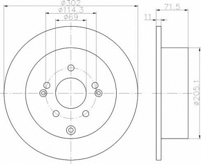 HELLA PAGID 8dd355114471 -  Тормозной диск